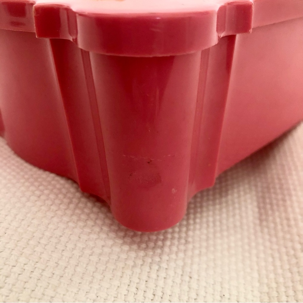 Vintage mid century 60's Plastic Pink Schwarz Bros Tissue Box Cover Floral - Picture 14 of 16